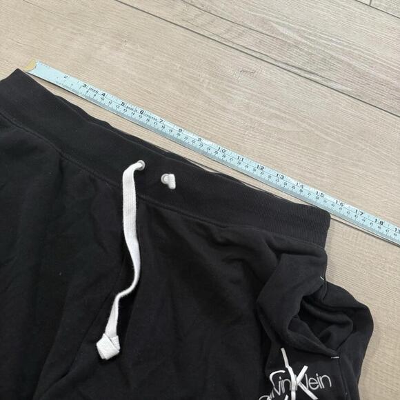 Calvin Klein Black Jogger Sweatpants Women’s L Logo Drawstring Lounge Casual - Picture 7 of 8